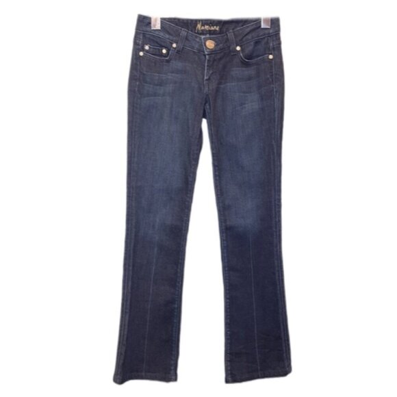 Marciano Low Rise Jeans Slim Straight Leg Dark Wash Denim Womens Size 25 Blue - Picture 1 of 13